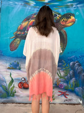 Load image into Gallery viewer, Tie dyed beach tunic from natural, sustainable and eco friendly fabric.