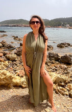 Load image into Gallery viewer, Long boho dress from raw organic cotton.