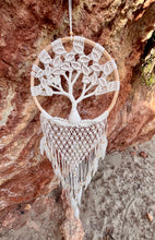 Load image into Gallery viewer, Big tree of life dreamcatcher with feathers.