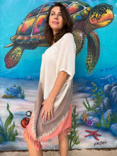 Load image into Gallery viewer, Tie dyed beach tunic from natural, sustainable and eco friendly fabric.