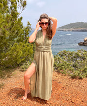 Load image into Gallery viewer, Long boho dress from raw organic cotton.