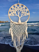 Load image into Gallery viewer, Big tree of life dreamcatcher with feathers.