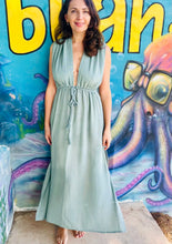 Load image into Gallery viewer, Long goddess boho dress from raw cotton.