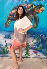 Load image into Gallery viewer, Tie dyed beach tunic from natural, sustainable and eco friendly fabric.