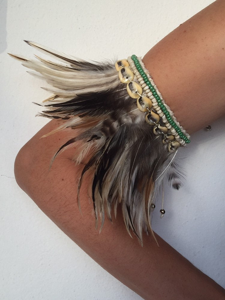 Profetie getuige succes Tribal feathers armband, choker or anklet. – Be unique Ibiza