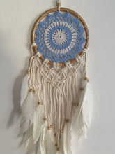 Load image into Gallery viewer, Baby blue dreamcatcher/ blue dream catcher/nursery decor/ gift for a baby boy.