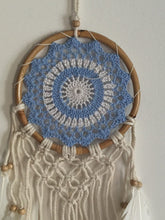 Load image into Gallery viewer, Baby blue dreamcatcher/ blue dream catcher/nursery decor/ gift for a baby boy.