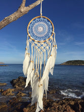Load image into Gallery viewer, Baby blue dreamcatcher/ blue dream catcher/nursery decor/ gift for a baby boy.