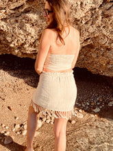 Load image into Gallery viewer, Sleeveless wrap top from raw organic cotton.
