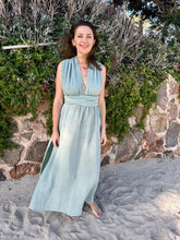 Load image into Gallery viewer, Long goddess boho dress from raw cotton.
