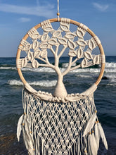 Load image into Gallery viewer, Big tree of life dreamcatcher with feathers.
