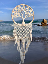 Load image into Gallery viewer, Big tree of life dreamcatcher with feathers.
