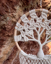 Load image into Gallery viewer, Big tree of life dreamcatcher with feathers.
