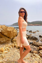 Load image into Gallery viewer, Mini skirt from hand woven raw organic cotton.
