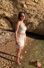 Load and play video in Gallery viewer, Sleeveless wrap top from raw organic cotton.
