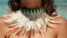 Load image into Gallery viewer, White feathers necklace or headband.
