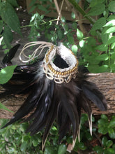 Load image into Gallery viewer, Black feathers armband/choker.
