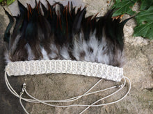 Load image into Gallery viewer, Dark feathers armband, choker or anklet.
