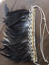 Load image into Gallery viewer, Black feathers armband/choker.
