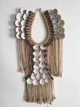 Load image into Gallery viewer, Big shell necklace wall decor.
