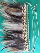 Load image into Gallery viewer, Tribal feathers armband, choker or anklet.
