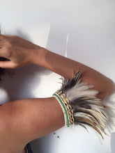 Load image into Gallery viewer, Tribal feathers armband, choker or anklet.
