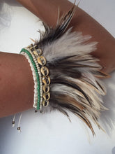 Load image into Gallery viewer, Tribal feathers armband, choker or anklet.
