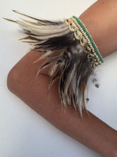 Load image into Gallery viewer, Tribal feathers armband, choker or anklet.
