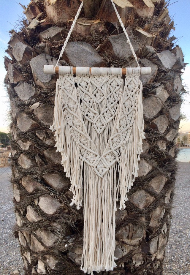 Macrame wall hanging.