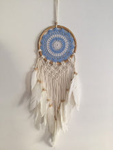 Load image into Gallery viewer, Baby blue dreamcatcher/ blue dream catcher/nursery decor/ gift for a baby boy.
