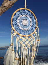 Load image into Gallery viewer, Baby blue dreamcatcher/ blue dream catcher/nursery decor/ gift for a baby boy.
