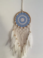 Load image into Gallery viewer, Baby blue dreamcatcher/ blue dream catcher/nursery decor/ gift for a baby boy.
