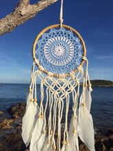 Load image into Gallery viewer, Baby blue dreamcatcher/ blue dream catcher/nursery decor/ gift for a baby boy.
