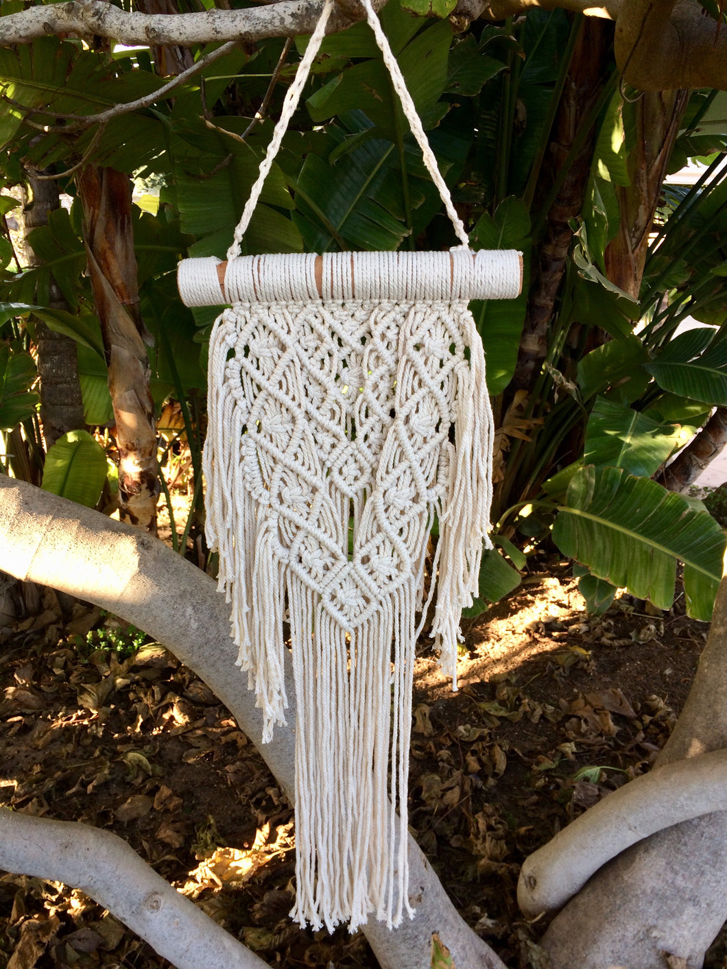 Boho macrame wall hanging medium size.