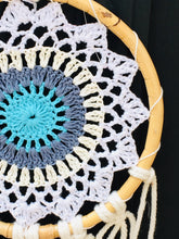 Load image into Gallery viewer, Cute dream catcher with feathers and wooden frame.
