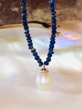 Load image into Gallery viewer, Necklace with South Sea pearl and semi precious stones.
