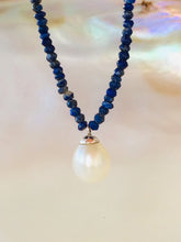 Load image into Gallery viewer, Necklace with South Sea pearl and semi precious stones.
