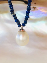 Load image into Gallery viewer, Necklace with South Sea pearl and semi precious stones.
