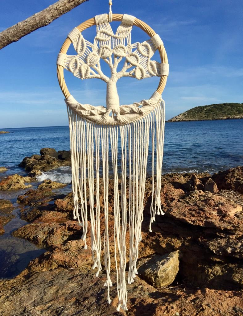 Macrame tree of life wall hanging.